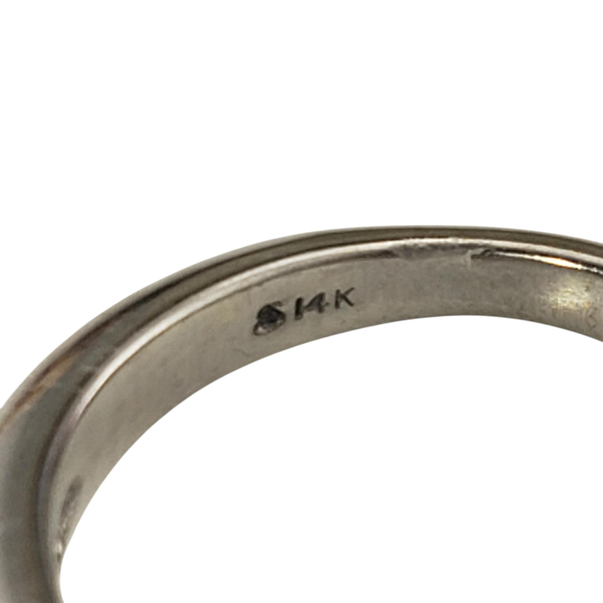 Women's 14 Karat White Gold Diamond Engagement Ring Size 5.25 #20708 For Sale