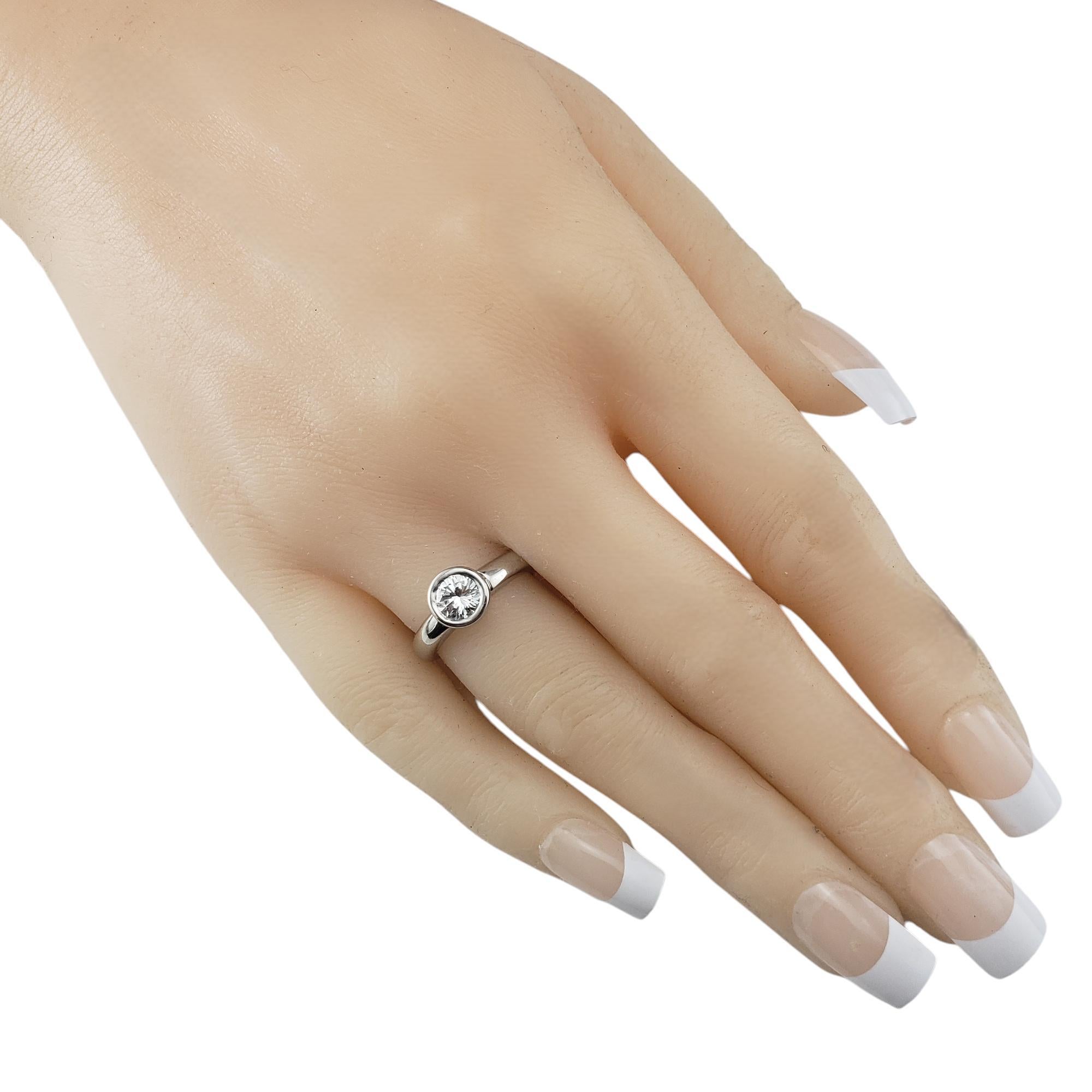 14 Karat White Gold Diamond Engagement Ring Size 5.25 #20708 For Sale 1