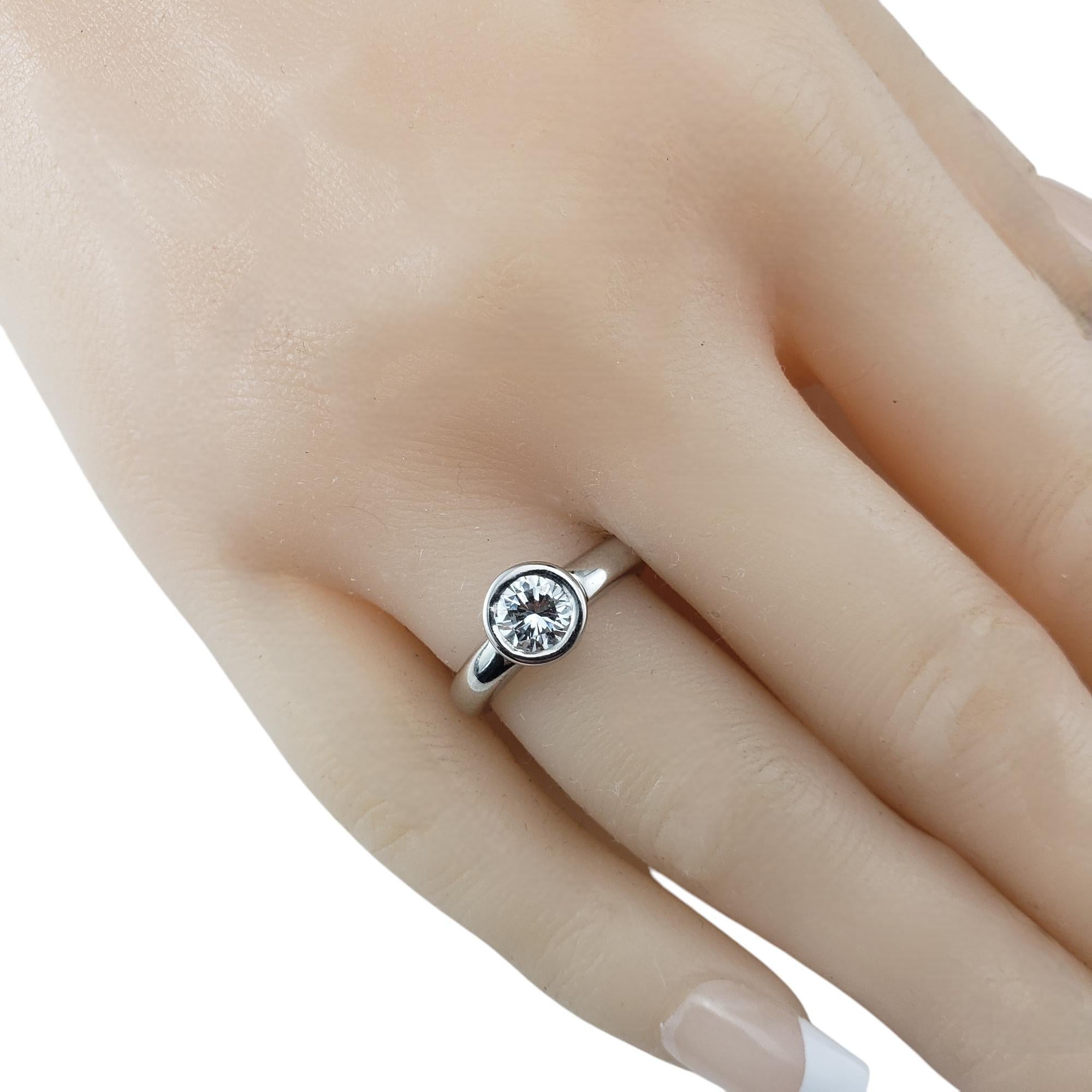 14 Karat White Gold Diamond Engagement Ring Size 5.25 #20708 For Sale 2