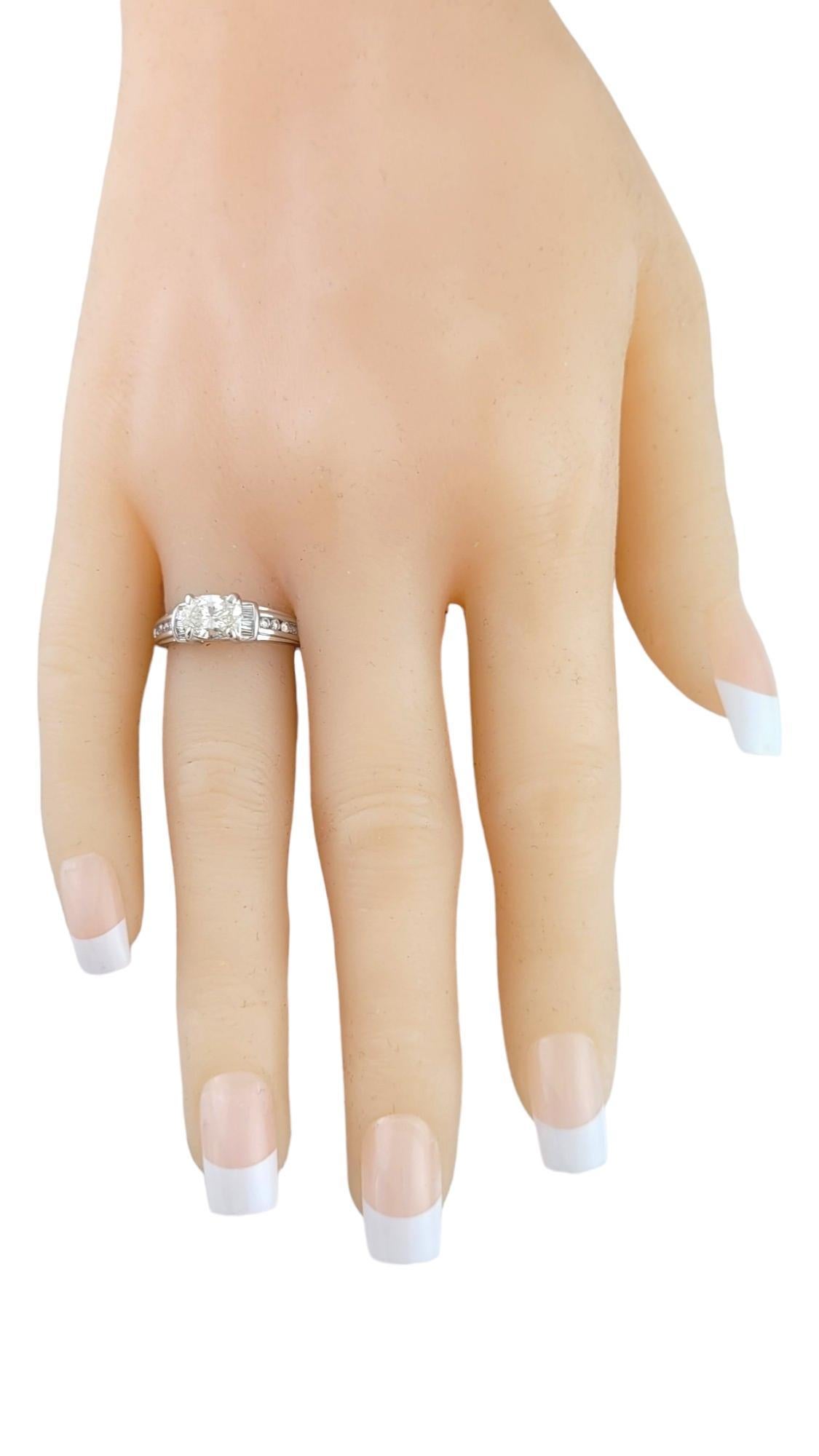 14 Karat White Gold Diamond Engagement Ring Size 5.5 #16951 For Sale 1