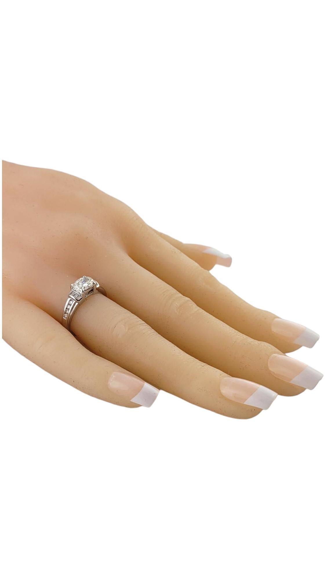 14 Karat White Gold Diamond Engagement Ring Size 5.5 #16951 For Sale 2