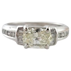 14 Karat White Gold Diamond Engagement Ring Size 5.5 #16951