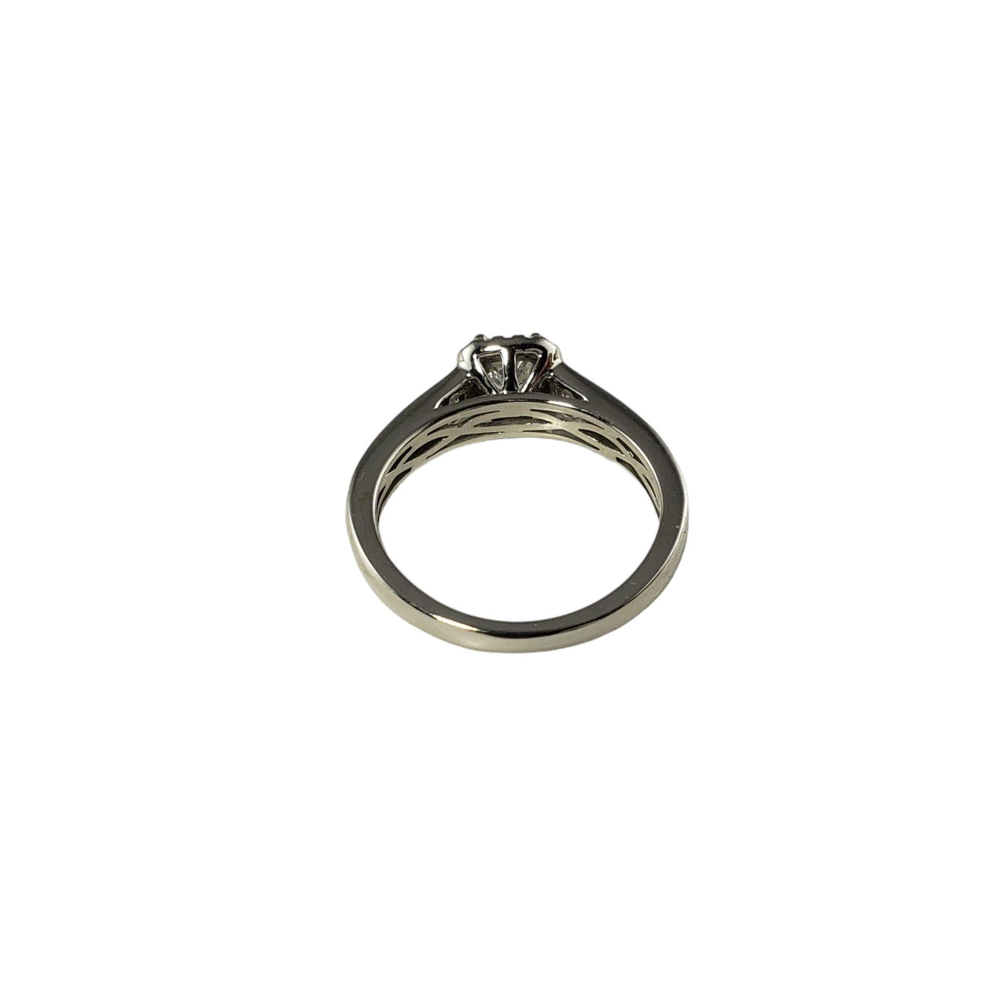 14 Karat White Gold Diamond Engagement Ring For Sale 4