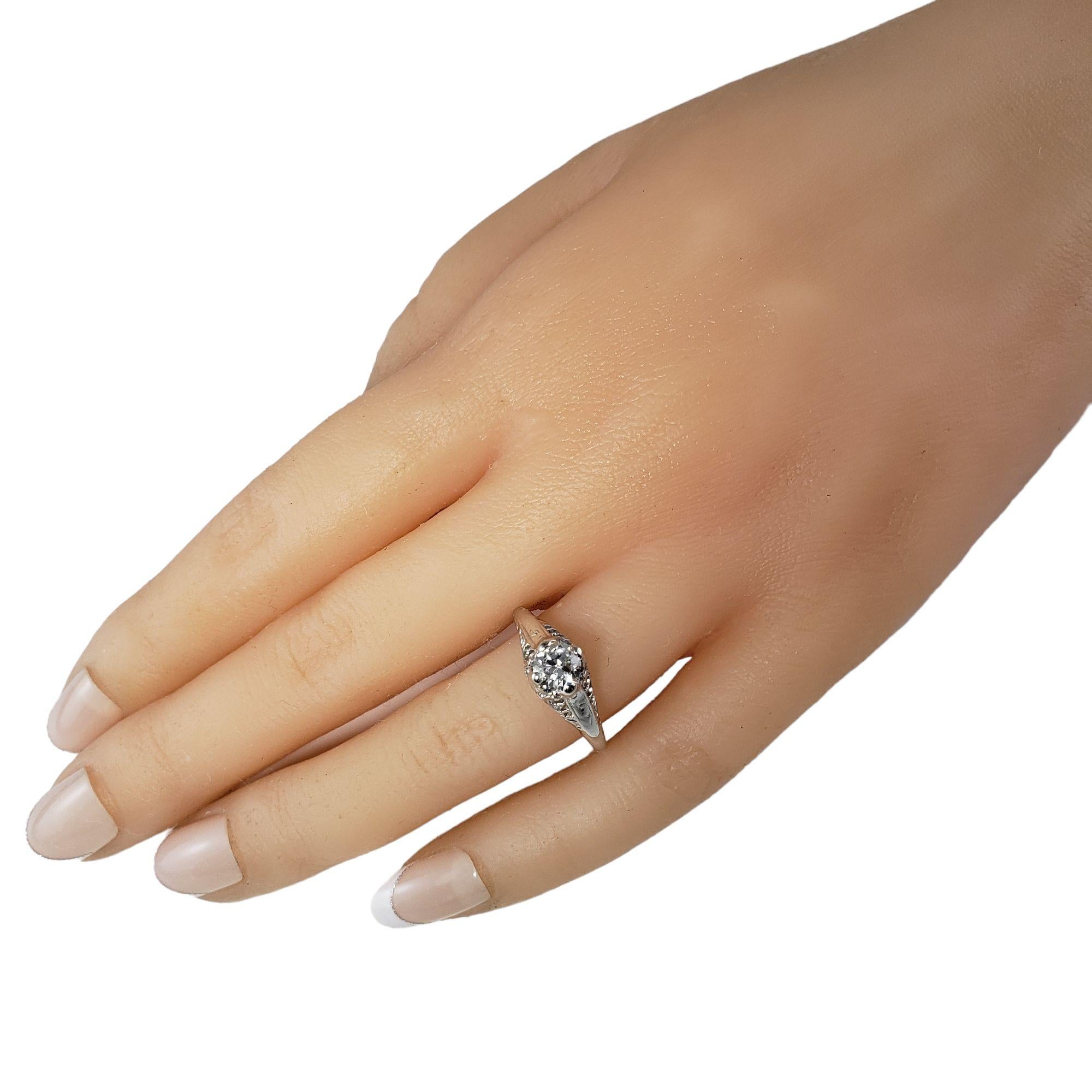 14 Karat White Gold Diamond Engagement Ring Size 5.75 #14489 1