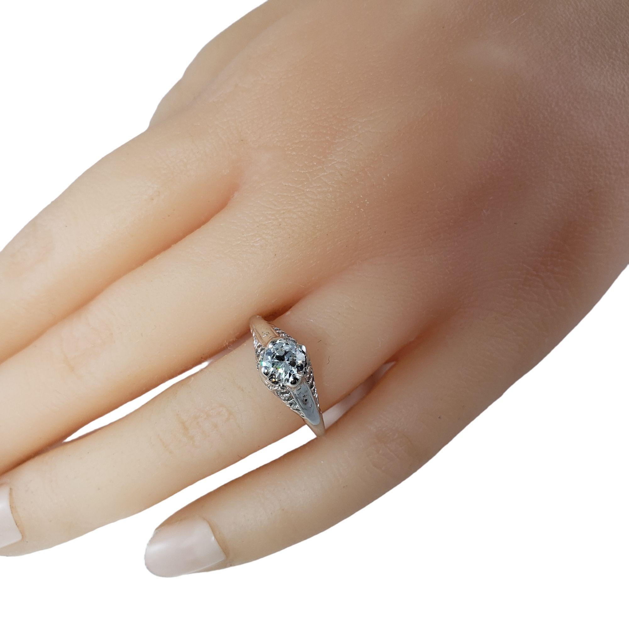 14 Karat White Gold Diamond Engagement Ring Size 5.75 #14489 2