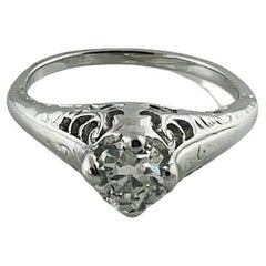 14 Karat White Gold Diamond Engagement Ring Size 5.75 #16757