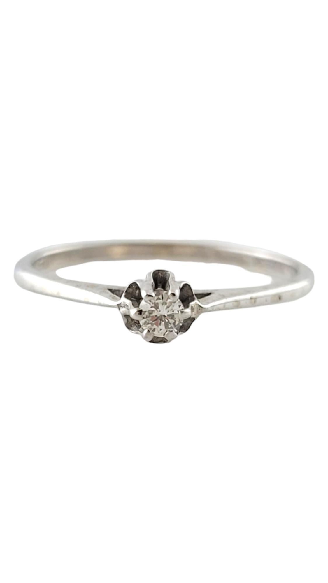 14 Karat White Gold Diamond Engagement Ring Size 5.75 #17838