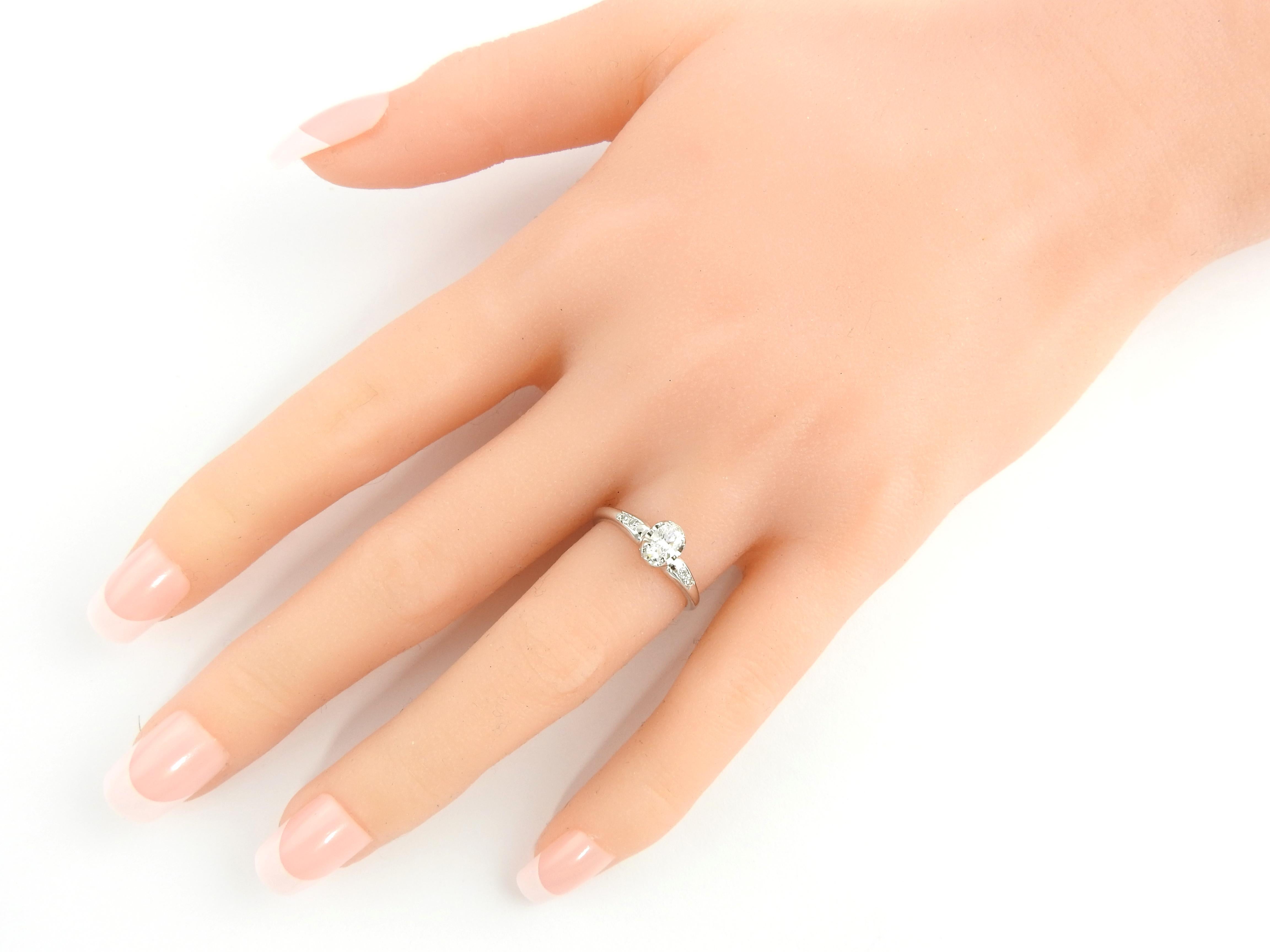 14 Karat White Gold Diamond Engagement Ring 2