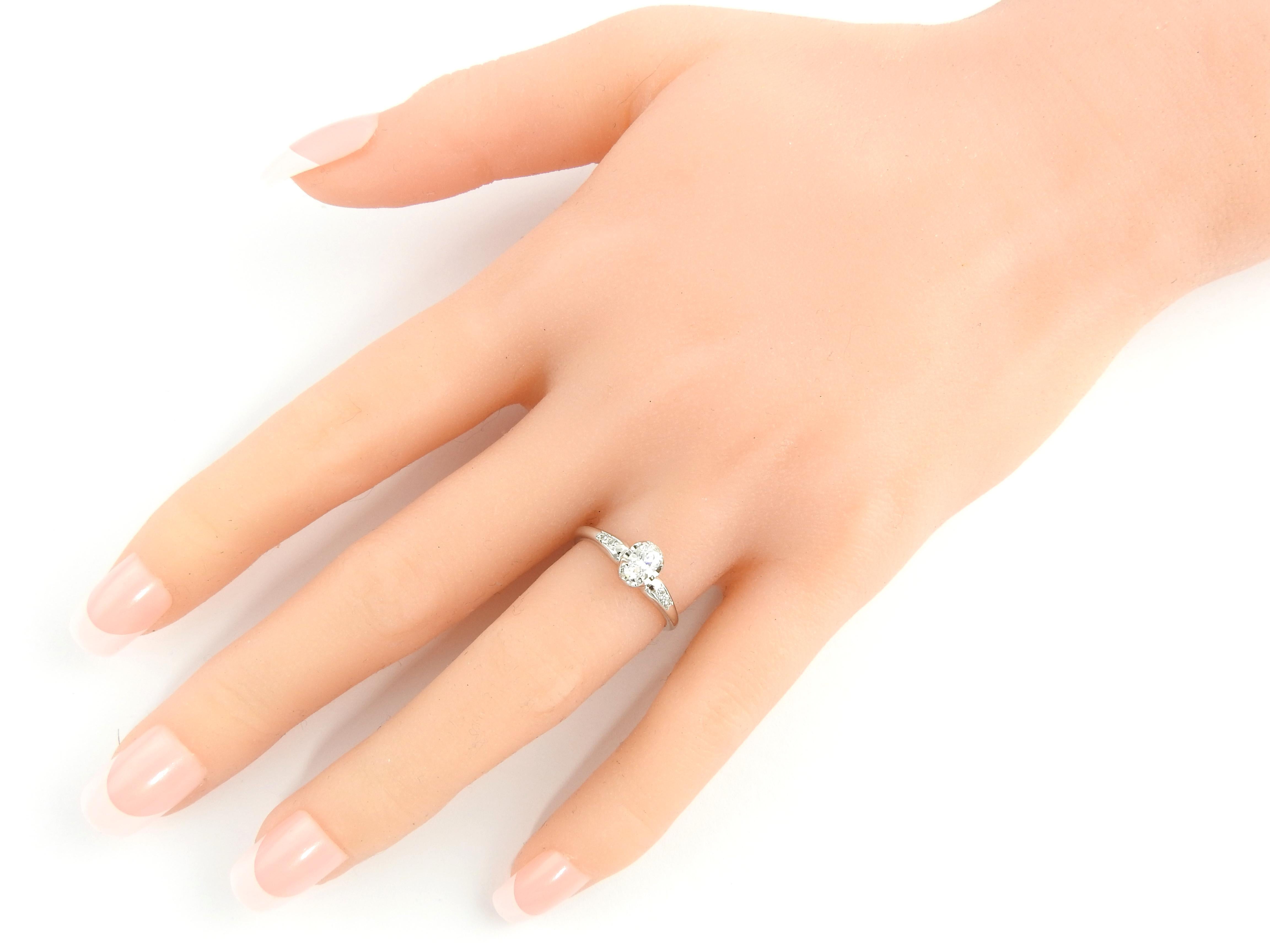 14 Karat White Gold Diamond Engagement Ring 3