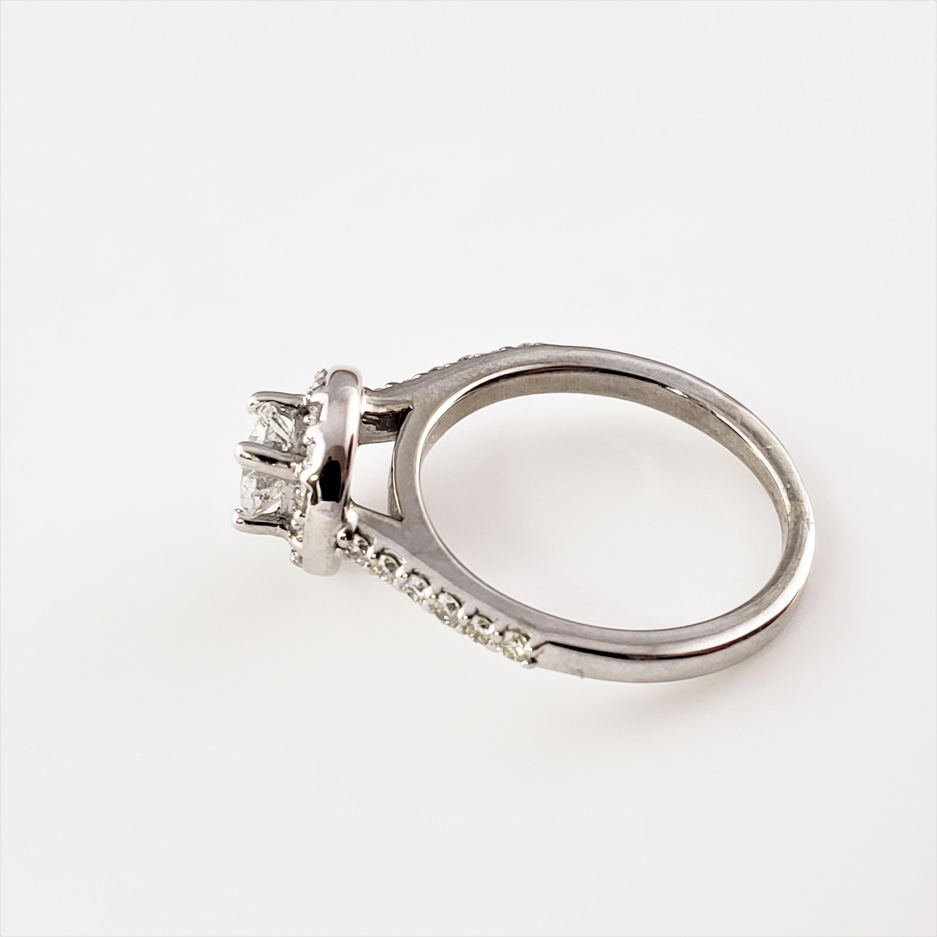 Brilliant Cut 14 Karat White Gold Diamond Engagement Ring