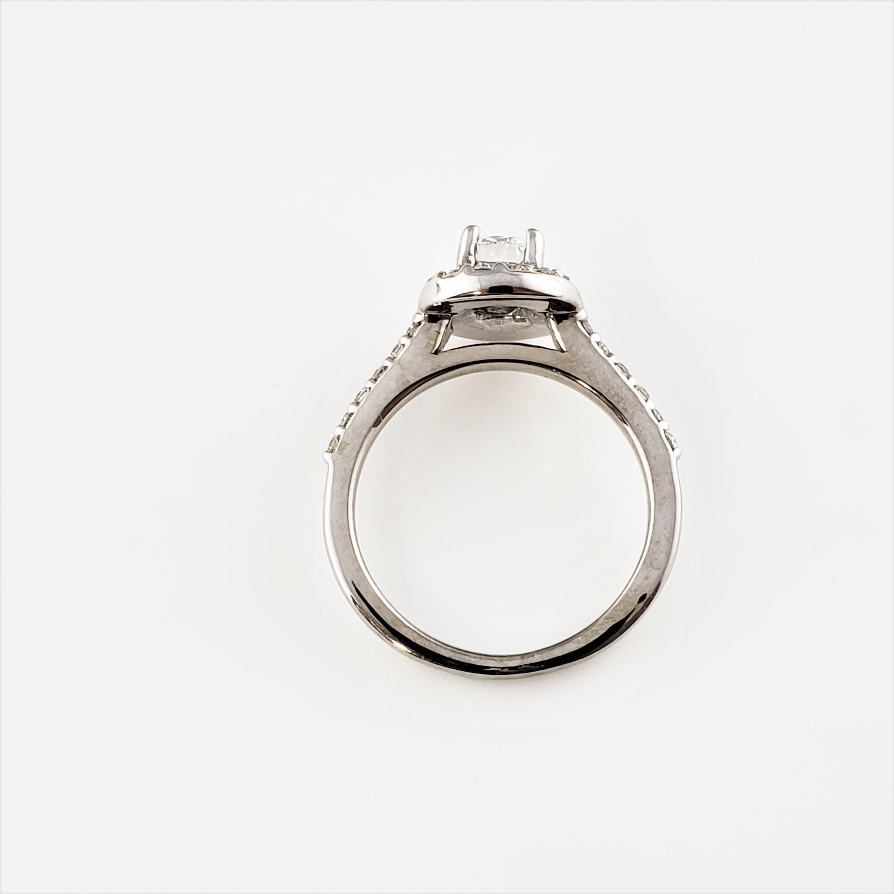14 Karat White Gold Diamond Engagement Ring In Good Condition In Washington Depot, CT