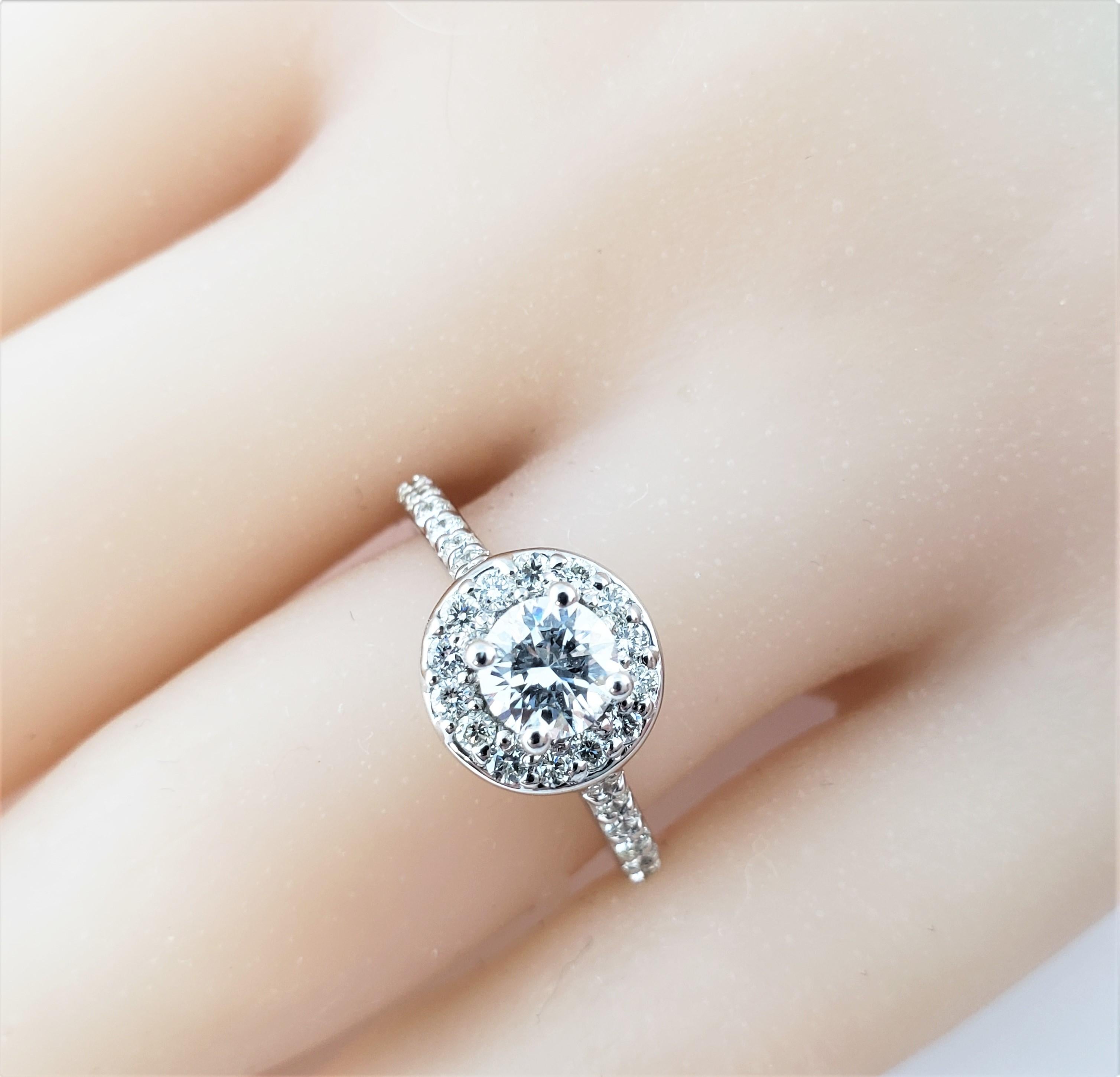 14 Karat White Gold Diamond Engagement Ring 2