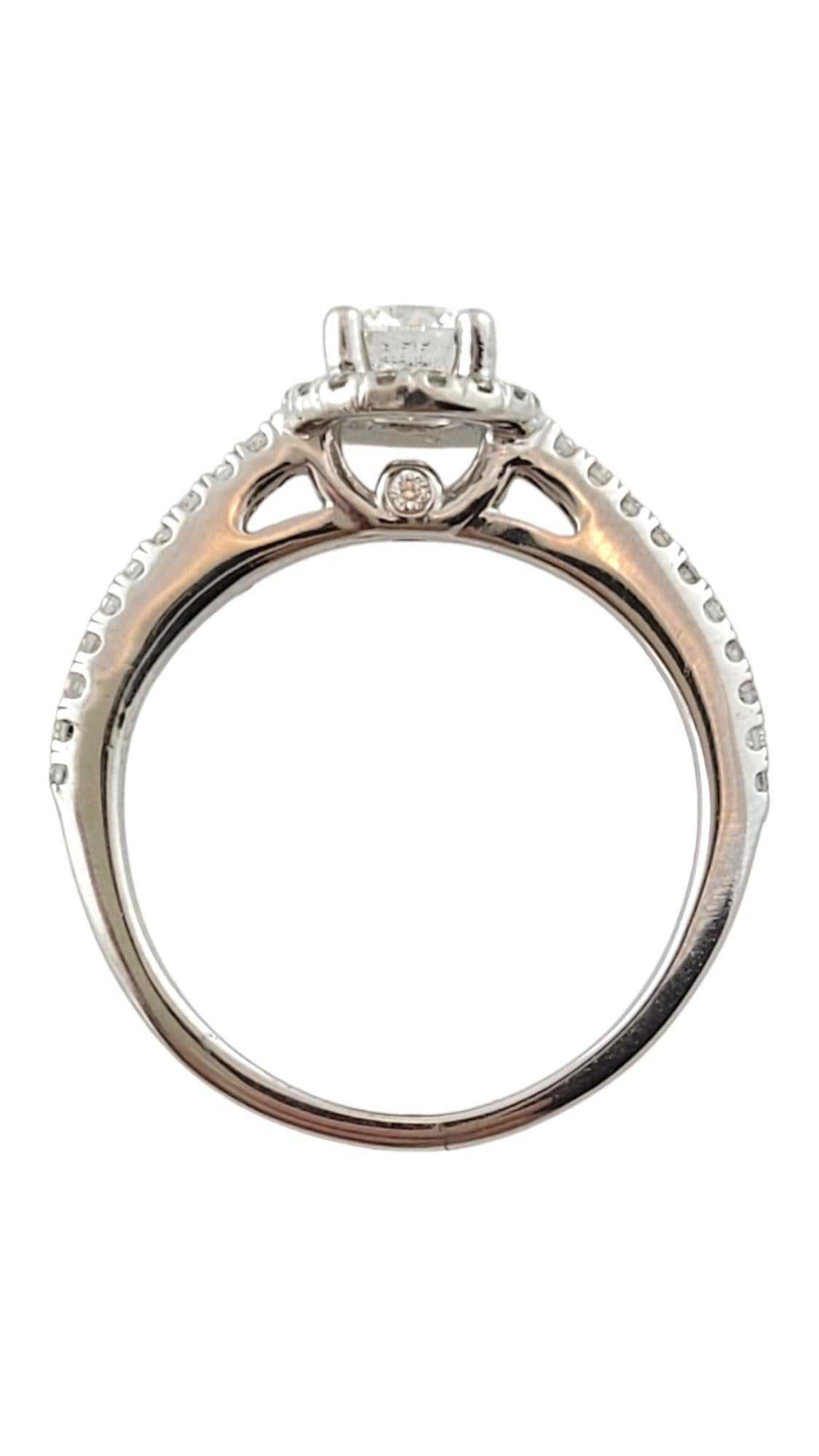 Brilliant Cut 14 Karat White Gold Diamond Engagement Ring Size 6.25 #16965 For Sale