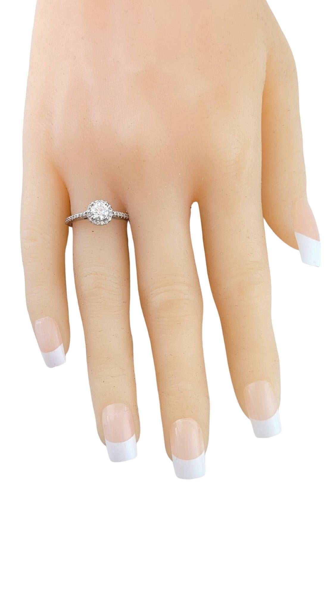 14 Karat White Gold Diamond Engagement Ring Size 6.25 #16965 For Sale 1