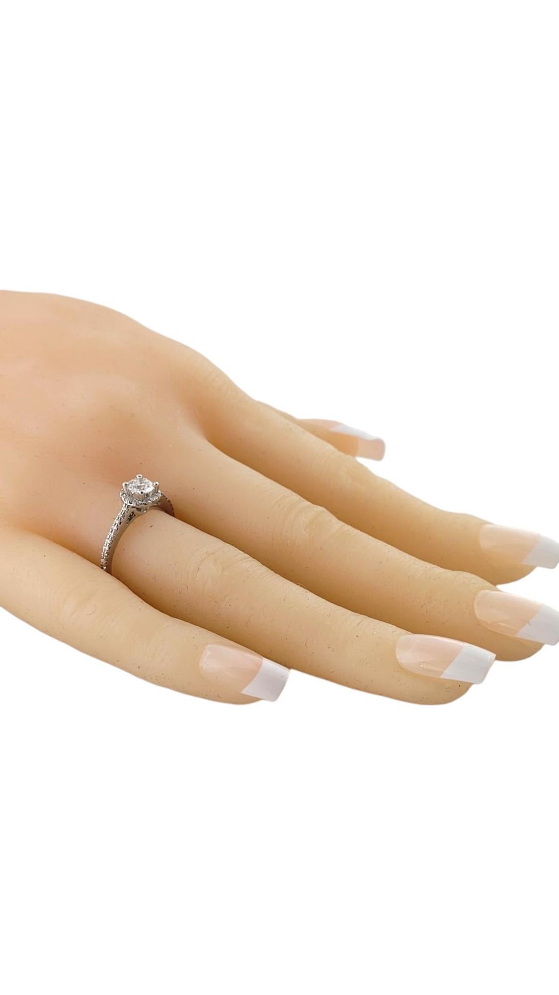 14 Karat White Gold Diamond Engagement Ring Size 6.25 #16965 For Sale 2