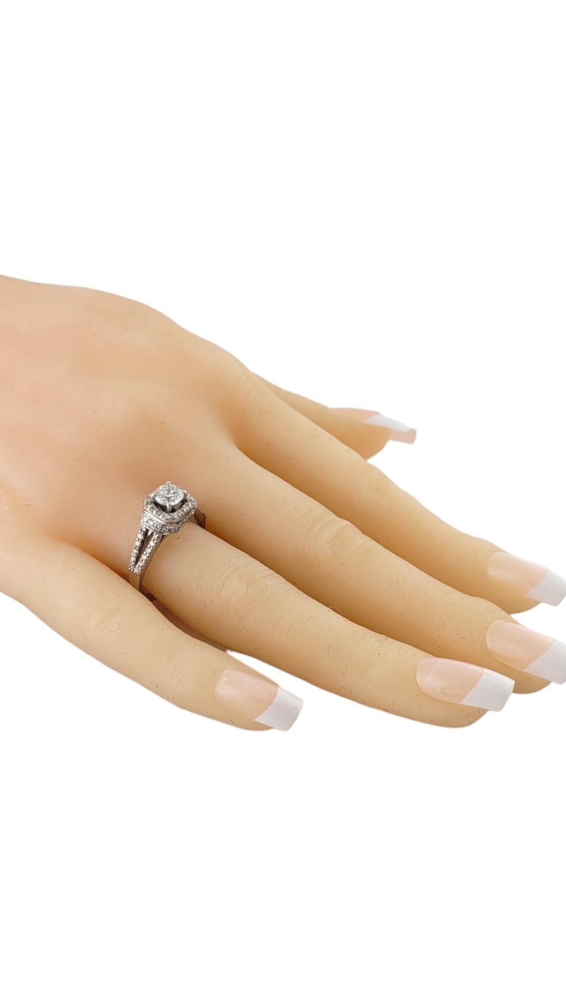 14 Karat White Gold Diamond Engagement Ring Size 6.25 #16974 For Sale 2
