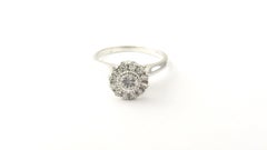 14 Karat White Gold Diamond Engagement Ring