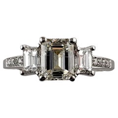 14 Karat White Gold Diamond Engagement Ring Size 6.5 #14591