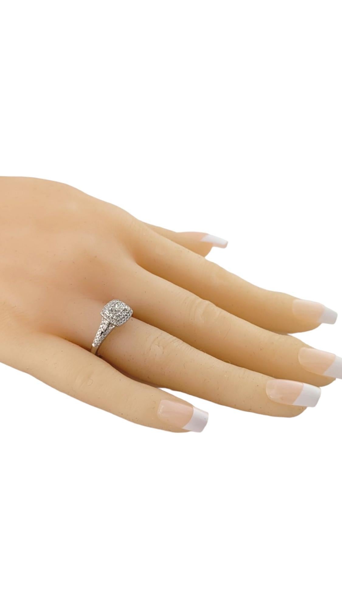 14 Karat White Gold Diamond Engagement Ring Size 6.75 #16991 In Good Condition For Sale In Washington Depot, CT
