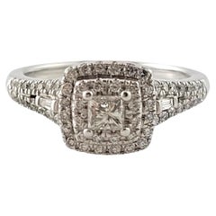 14 Karat White Gold Diamond Engagement Ring Size 6.75 #16991