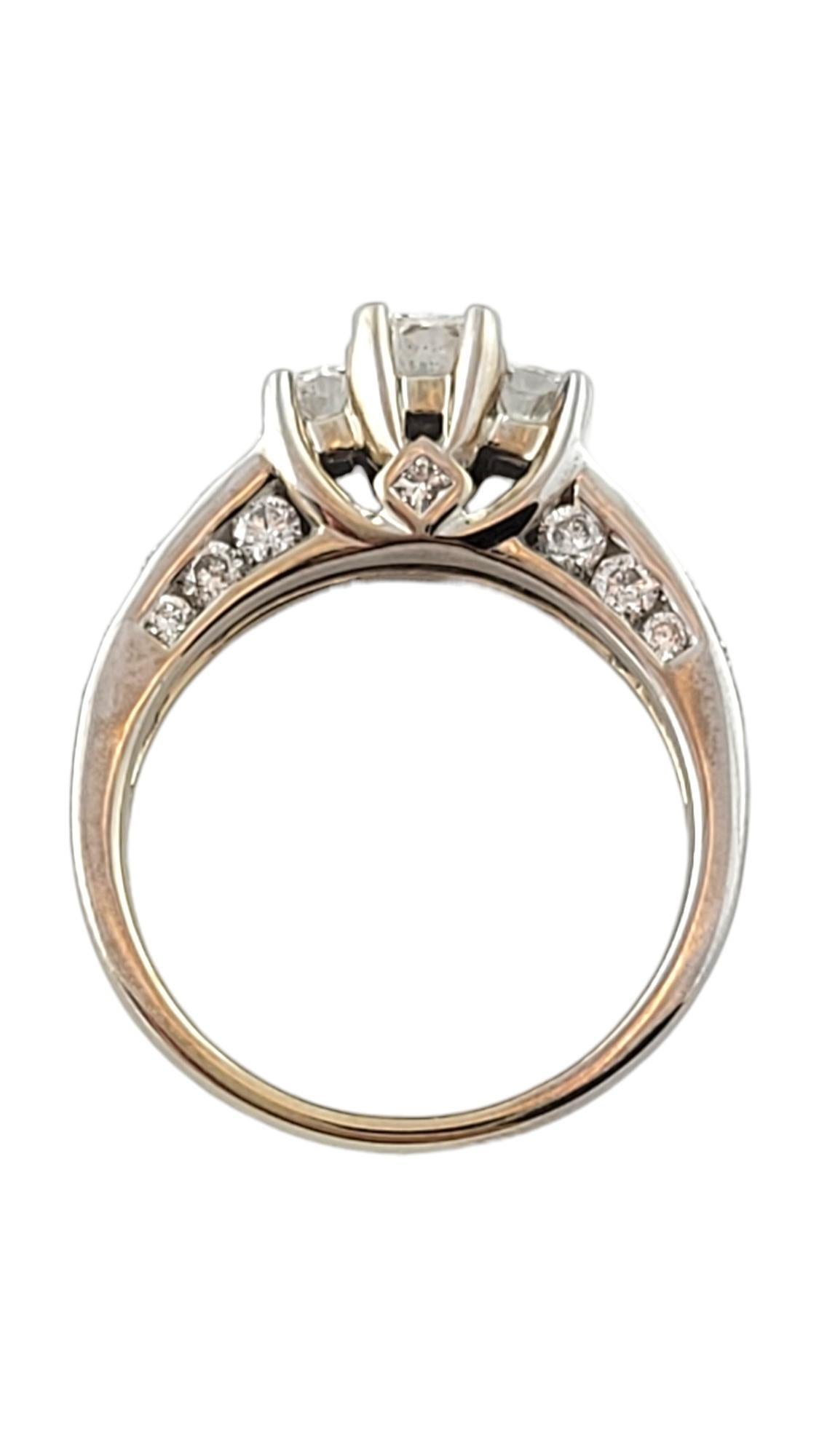 Taglio princess Anello di fidanzamento con diamante in oro bianco 14 carati misura 7 #16995 in vendita