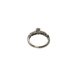 14 Karat White Gold Diamond Engagement Ring