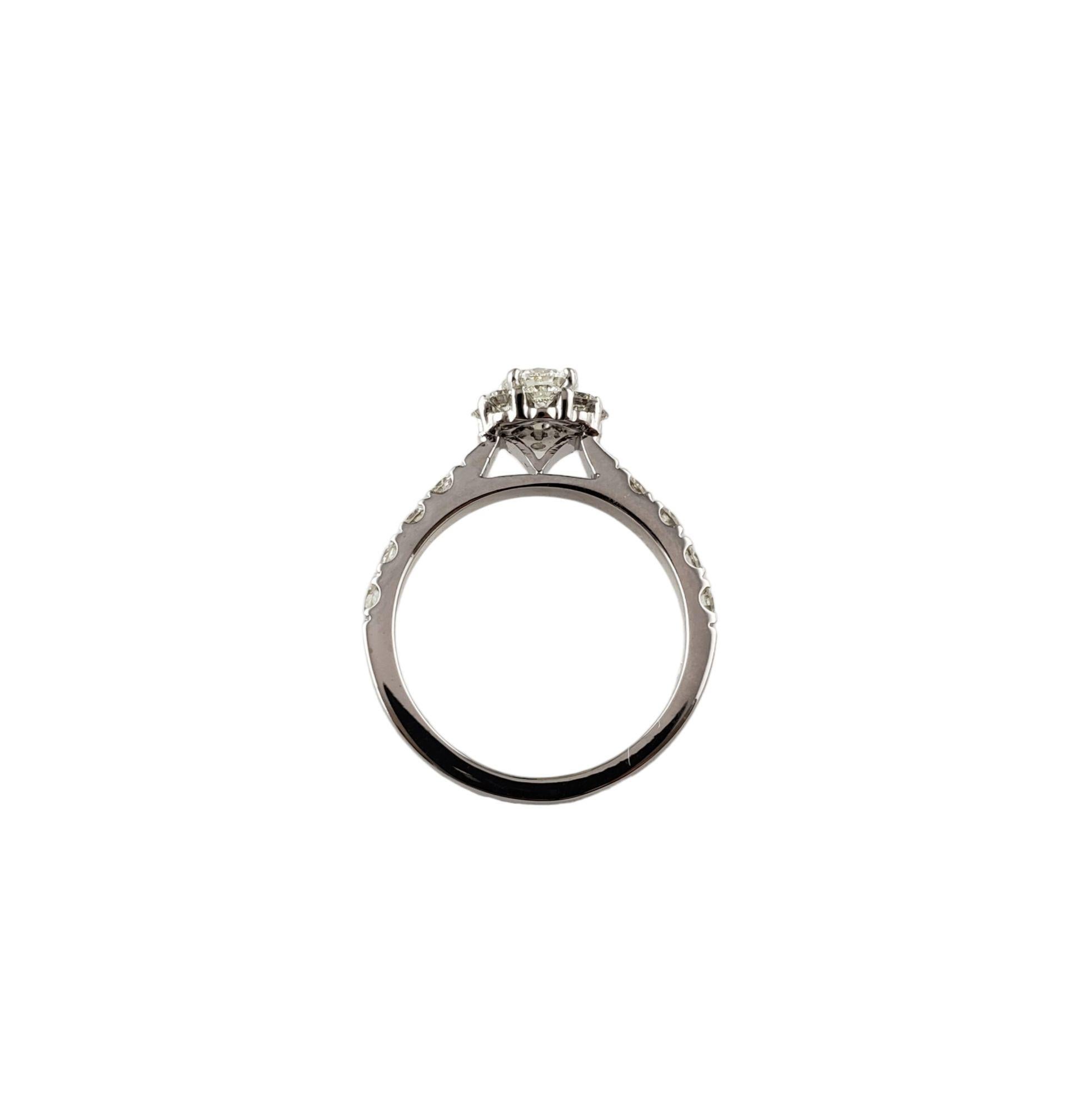 Women's 14 Karat White Gold Diamond Engagement Ring Size 8 #14905 For Sale