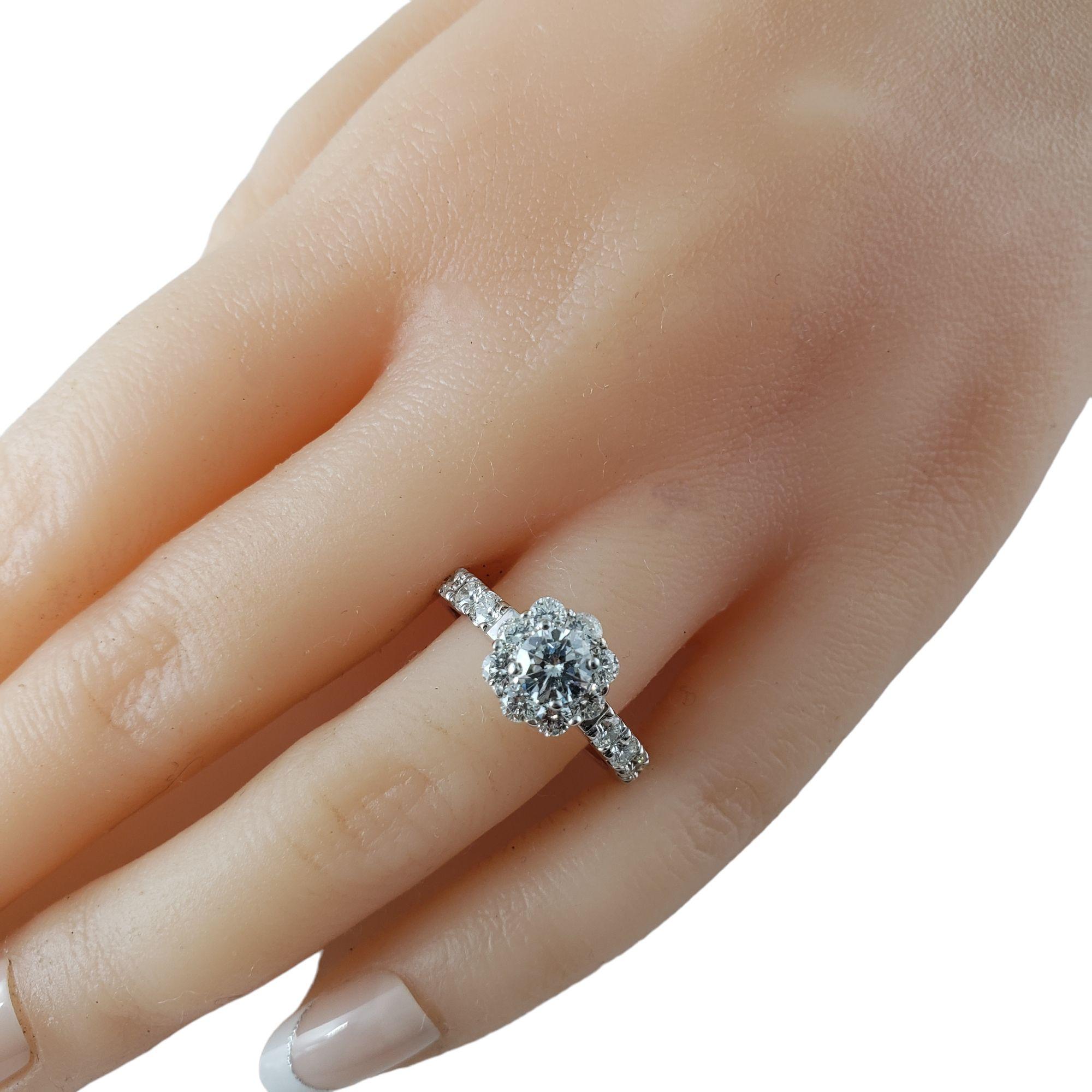 14 Karat White Gold Diamond Engagement Ring Size 8 #14905 For Sale 3