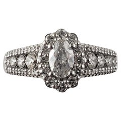 14 Karat White Gold Diamond Engagement Ring #14049