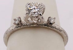 14 Karat White Gold Diamond Engagement Ring Wedding / Bridal