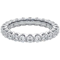 14 Karat White Gold Diamond Eternal Fit Eternity Band Features 2.21 Carat