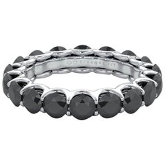 14 Karat White Gold Diamond Eternal Fit Eternity Band Features 6.08 Carat