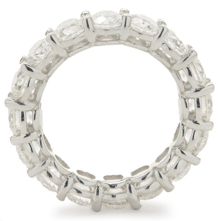 14 Karat White Gold Diamond Eternity Band For Sale at 1stDibs