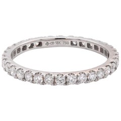 Bracelet d'éternité en or blanc 14 carats avec diamants