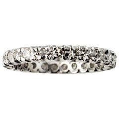 Bracelet d'éternité en or blanc 14 carats avec diamants
