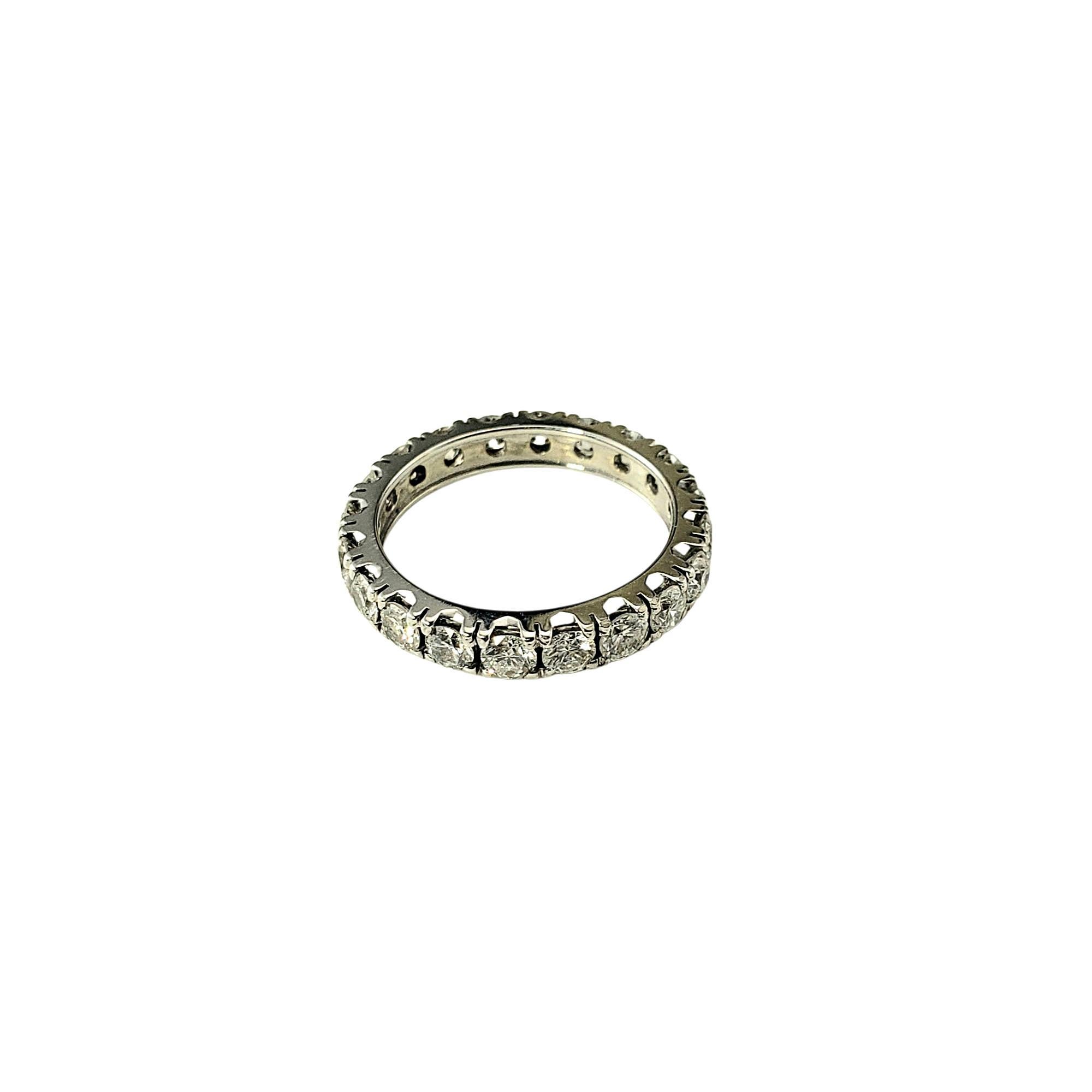 Brilliant Cut 14 Karat White Gold Diamond Eternity Band Ring Size 4.5 #21952 For Sale