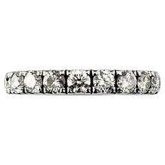 14 Karat White Gold Diamond Eternity Band Ring Size 4.5 #21952