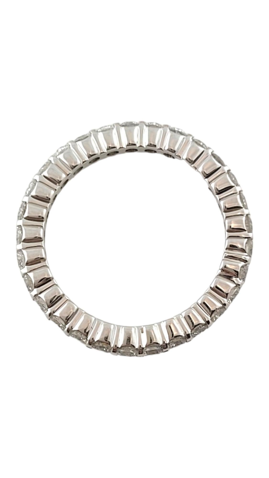 Brilliant Cut 14 Karat White Gold Diamond Eternity Band Ring Size 5.5 #16986 For Sale