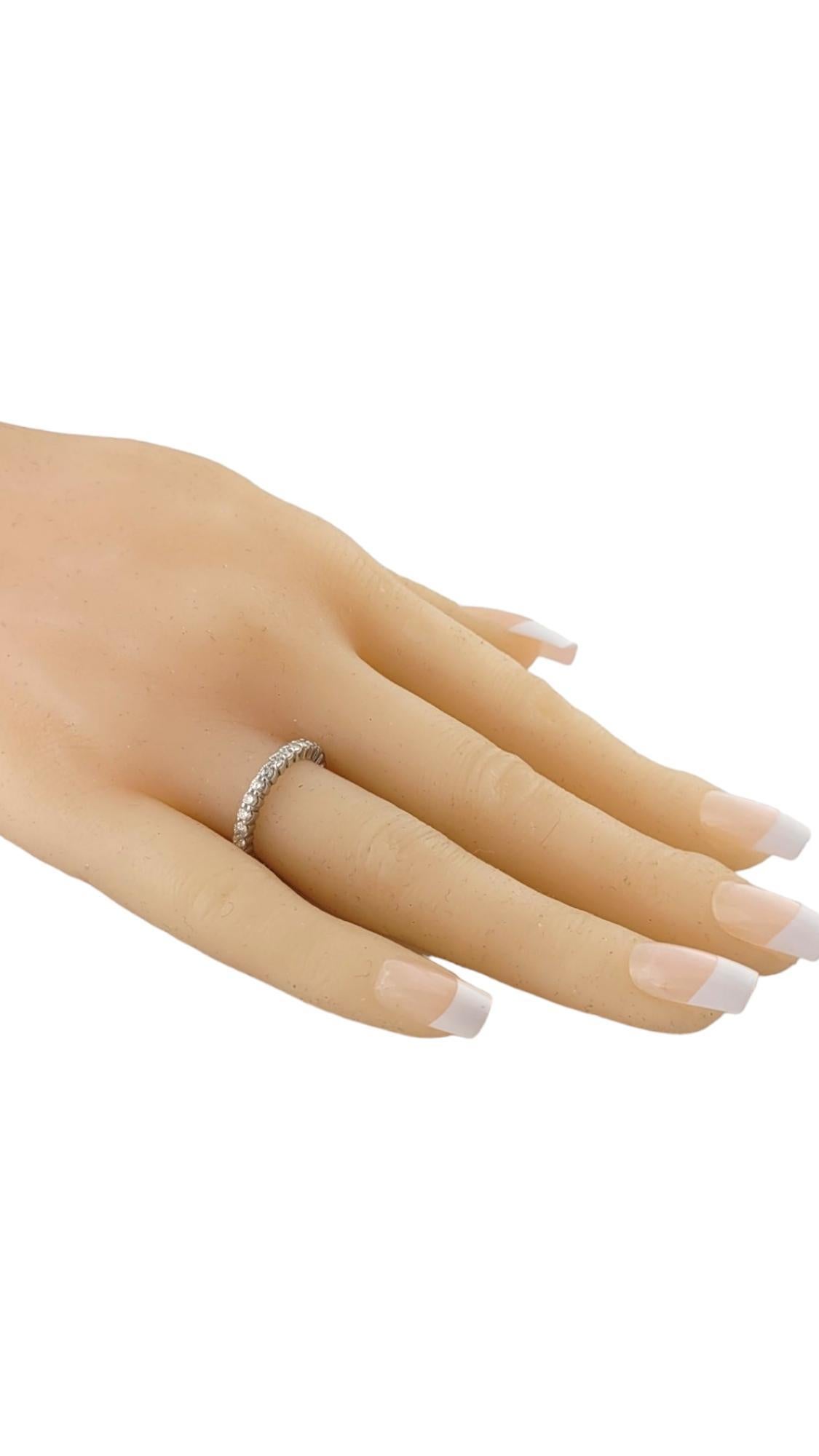 14 Karat White Gold Diamond Eternity Band Ring Size 5.5 #16986 For Sale 1