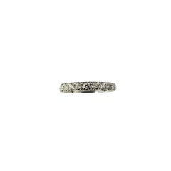 14 Karat White Gold Diamond Eternity Band Ring Size 6 #17919