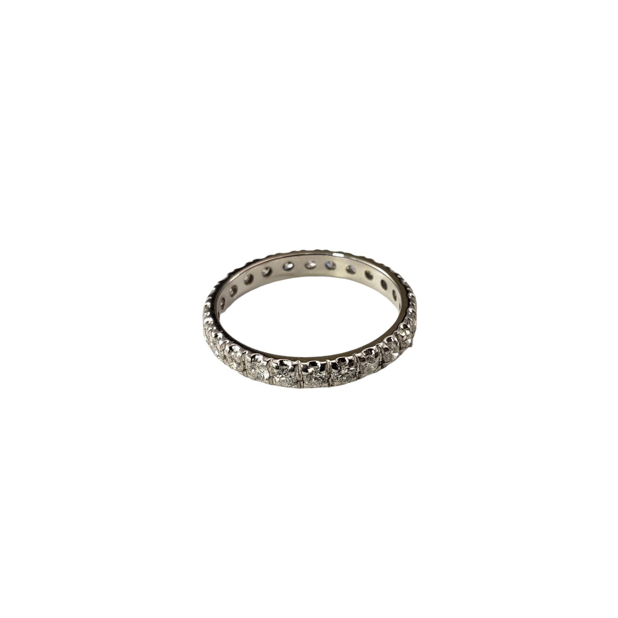14 Karat White Gold Diamond Eternity Band Ring Size 6 #17919 For Sale 1