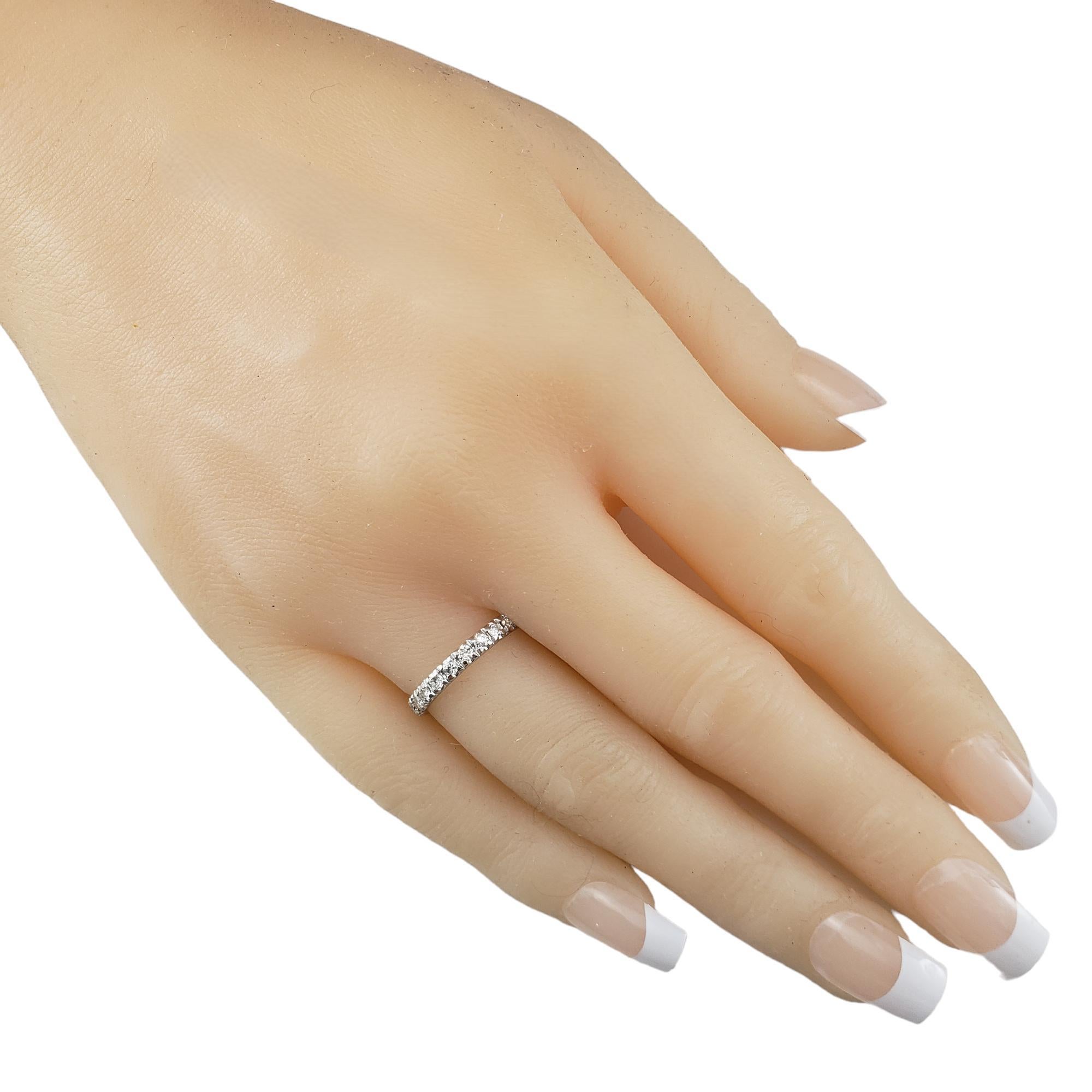 14 Karat White Gold Diamond Eternity Band Ring Size 6 #17919 For Sale 2