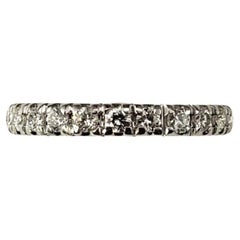 14 Karat White Gold Diamond Eternity Band Ring Size 6 #17919
