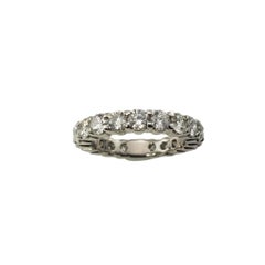 14 Karat White Gold Diamond Eternity Band Ring Size 7