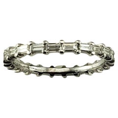 14 Karat White Gold Diamond Eternity Band Ring Size 7.5 #18271