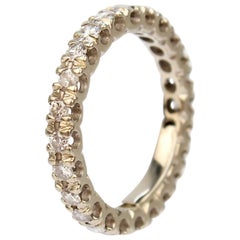 Used 14 Karat White Gold and Diamond Eternity Band Wedding Ring