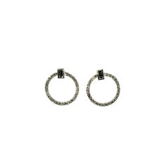14 Karat Weißgold Diamant-Eternity Circle-Ohrringe #18361