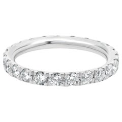 Anillo Eternidad Diamante Oro Blanco 14 Kilates