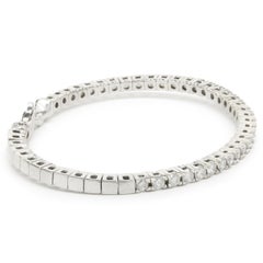 14 Karat White Gold Diamond Flex Bangle Bracelet