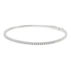 14 Karat White Gold Diamond Flex Bracelet